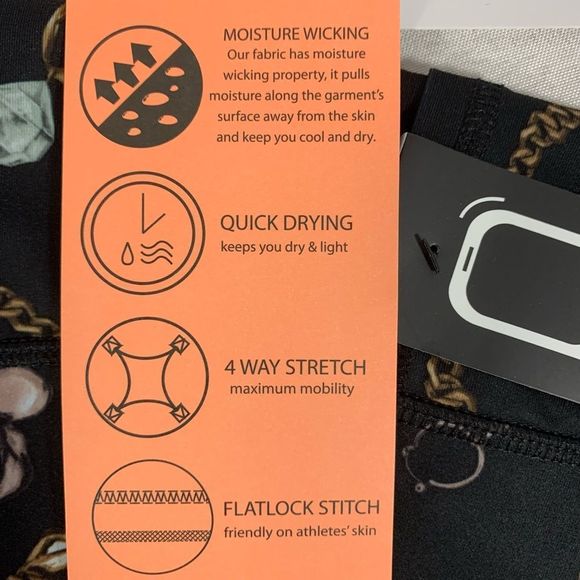 X by Gotex Black Peach Collection Pockets Bike Shorts Size XS (E-002, E-006) - Picture 4 of 6